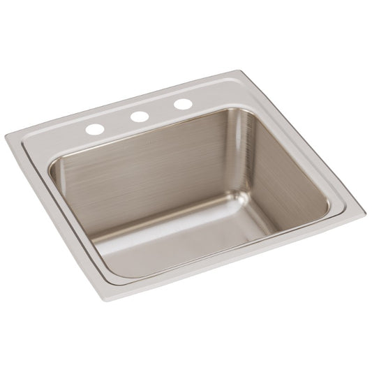 Lustertone Classic 19" x 19.5" x 10.13" Stainless Steel Single-Basin Drop-In Laundry Sink