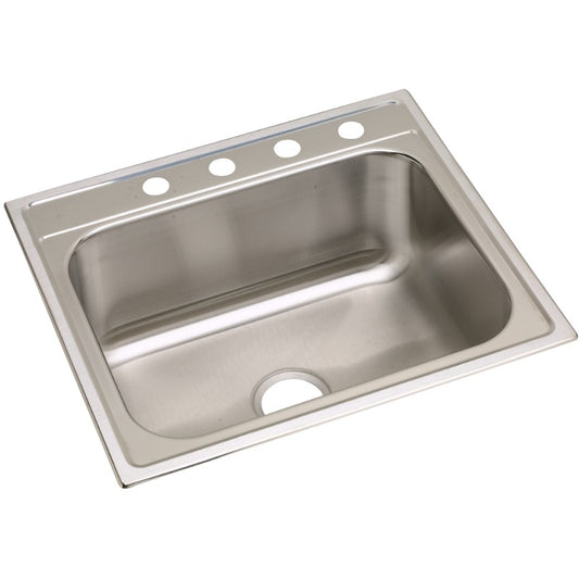 Dayton 22" x 25" x 10.25" Stainless Steel Single-Basin Drop-In Kitchen Sink - 1 Faucet Hole