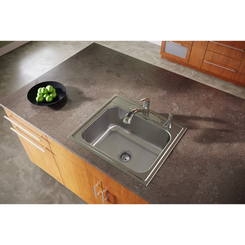 Dayton 22' x 25' x 10.25' Stainless Steel Single-Basin Drop-In Kitchen Sink