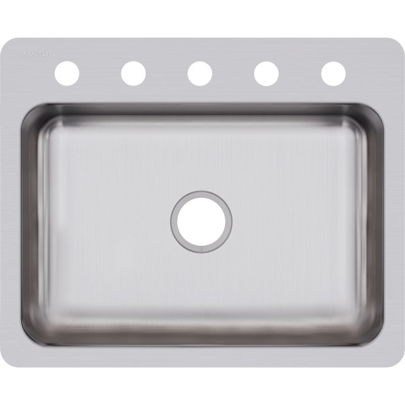 Dayton 22' x 27' x 8' Stainless Steel Single-Basin Dual-Mount Kitchen Sink