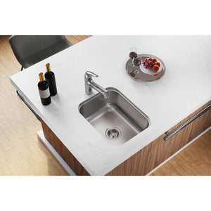 Dayton 20.5' x 16' x 8' Stainless Steel Single-Basin Undermount Bar Sink