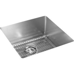 Crosstown 18.5' x 18.5' x 9' Stainless Steel Single-Basin Undermount Kitchen Sink Kit