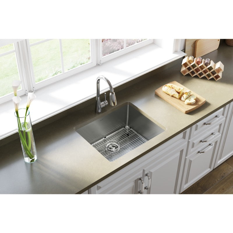 Crosstown 18.5' x 22.5' x 9' Stainless Steel Single-Basin Undermount Kitchen Sink Kit