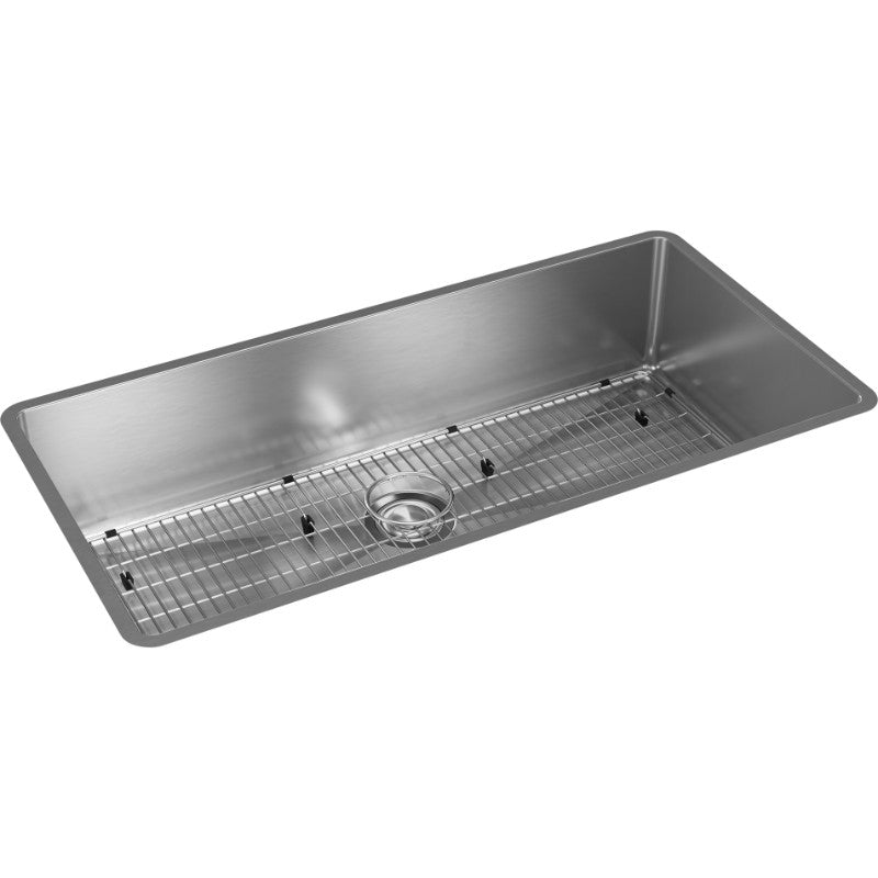 Crosstown 18.5' x 36.5' x 9' Stainless Steel Single-Basin Undermount Kitchen Sink Kit