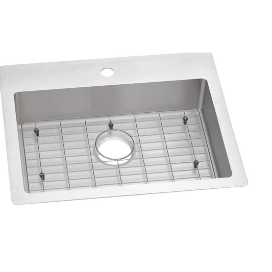 Crosstown 22" x 22.5" x 6" Stainless Steel Single-Basin Dual-Mount Kitchen Sink - 1 Faucet Hole