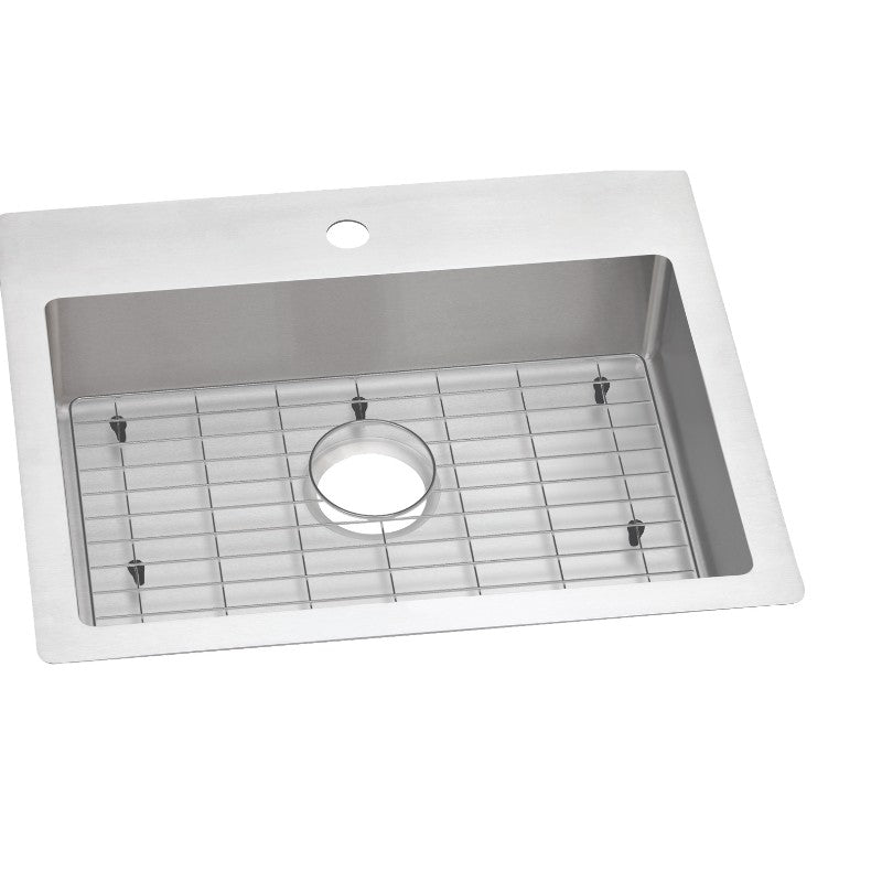 Crosstown 22' x 22.5' x 6' Stainless Steel Single-Basin Dual-Mount Kitchen Sink - 1 Faucet Hole