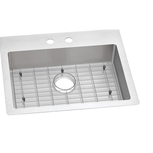 Crosstown 22' x 22.5' x 6' Stainless Steel Single-Basin Dual-Mount Kitchen Sink - 2 Faucet Holes