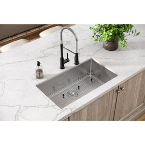 Crosstown 22' x 33' x 9' Stainless Steel Single-Basin Dual-Mount Kitchen Sink - 1 Faucet Hole