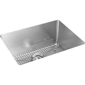 Crosstown 18.25' x 23.5' x 10' Stainless Steel Single-Basin Undermount Kitchen Sink - Tight Corners