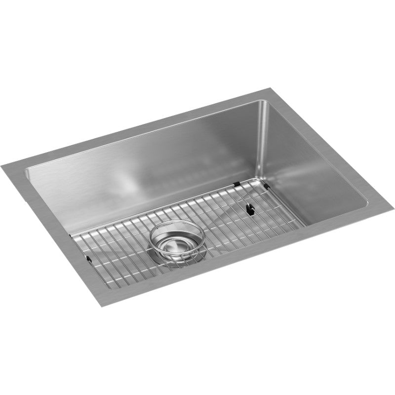 Crosstown 18.25' x 23.5' x 8' Stainless Steel Single-Basin Undermount Kitchen Sink Kit