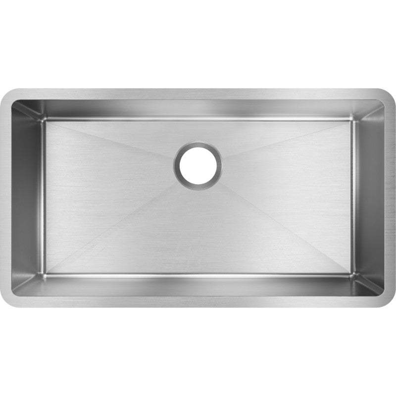 Crosstown 18' x 32.5' x 10' Stainless Steel Single-Basin Undermount Kitchen Sink