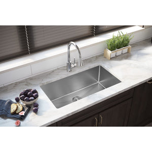 Crosstown 18' x 32.5' x 10' Stainless Steel Single-Basin Undermount Kitchen Sink