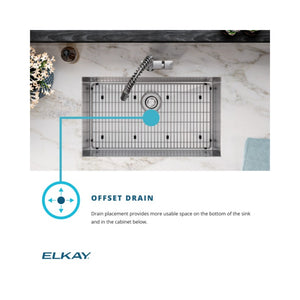 Crosstown 18' x 32.5' x 10' Stainless Steel Single-Basin Undermount Kitchen Sink Kit