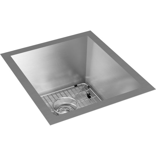 Crosstown 18.5" x 16" x 10" Stainless Steel Single-Basin Undermount Kitchen Sink Kit