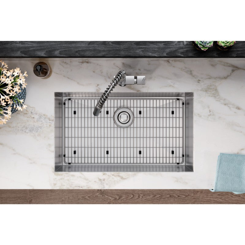 Crosstown 18.5' x 30.5' x 10' Stainless Steel Single-Basin Undermount Kitchen Sink Kit