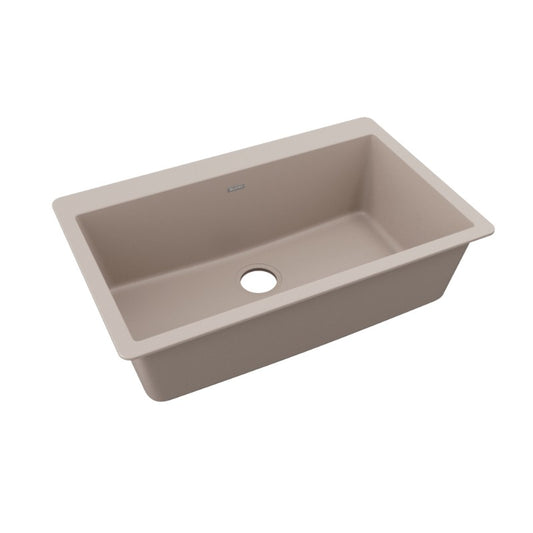 Quartz Classic 20.88" x 33" x 9.44" Quartz Single-Basin Drop-In Kitchen Sink in Greige
