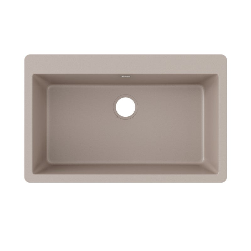 Quartz Classic 20.88' x 33' x 9.44' Quartz Single-Basin Drop-In Kitchen Sink in Greige