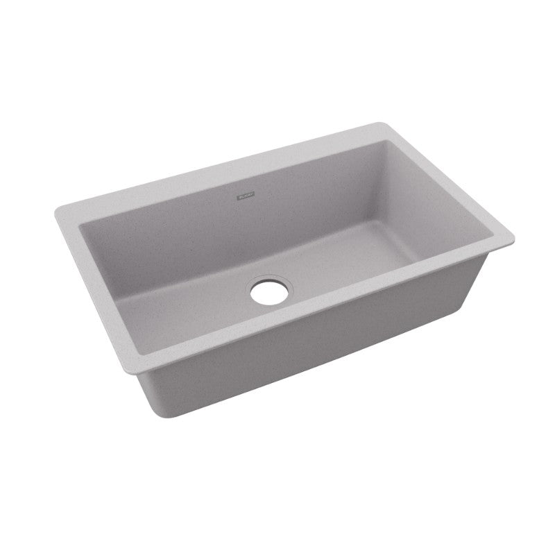 Quartz Classic 20.88' x 33' x 9.44' Quartz Single-Basin Drop-In Kitchen Sink in Greystone