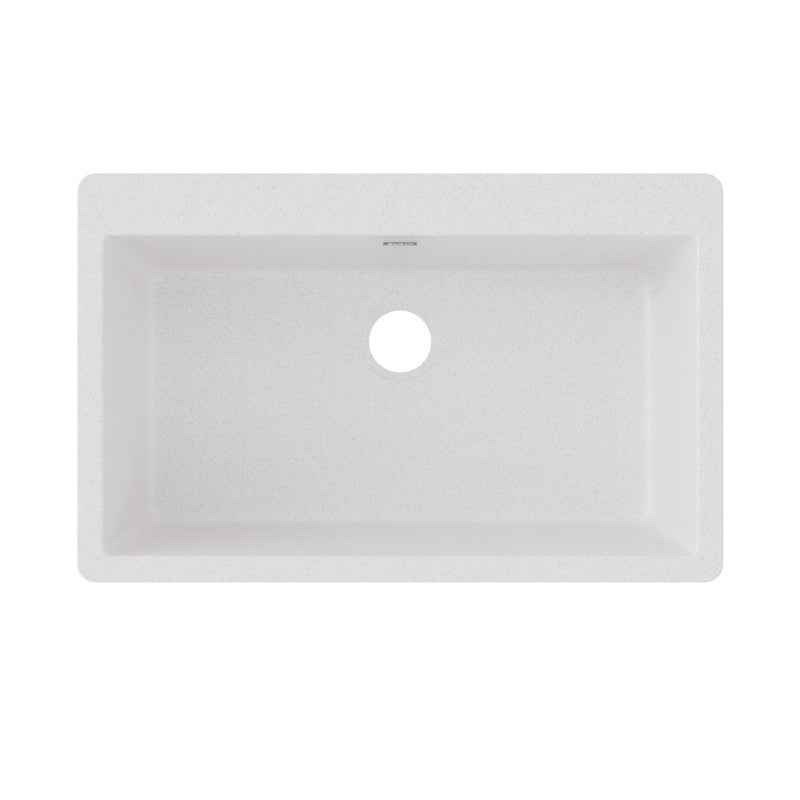 Quartz Classic 20.88' x 33' x 9.44' Quartz Single-Basin Drop-In Kitchen Sink in White