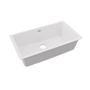 Quartz Classic 18.44' x 33' x 9.44' Quartz Single-Basin Undermount Kitchen Sink in White