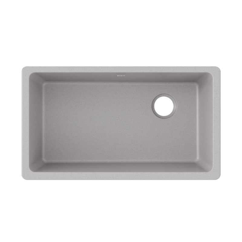 Quartz Classic 18.75' x 33' x 9.5' Quartz Single-Basin Undermount Kitchen Sink in Greystone