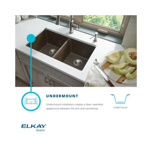 Quartz Classic 18.75' x 33' x 9.5' Quartz Single-Basin Undermount Kitchen Sink in Putty