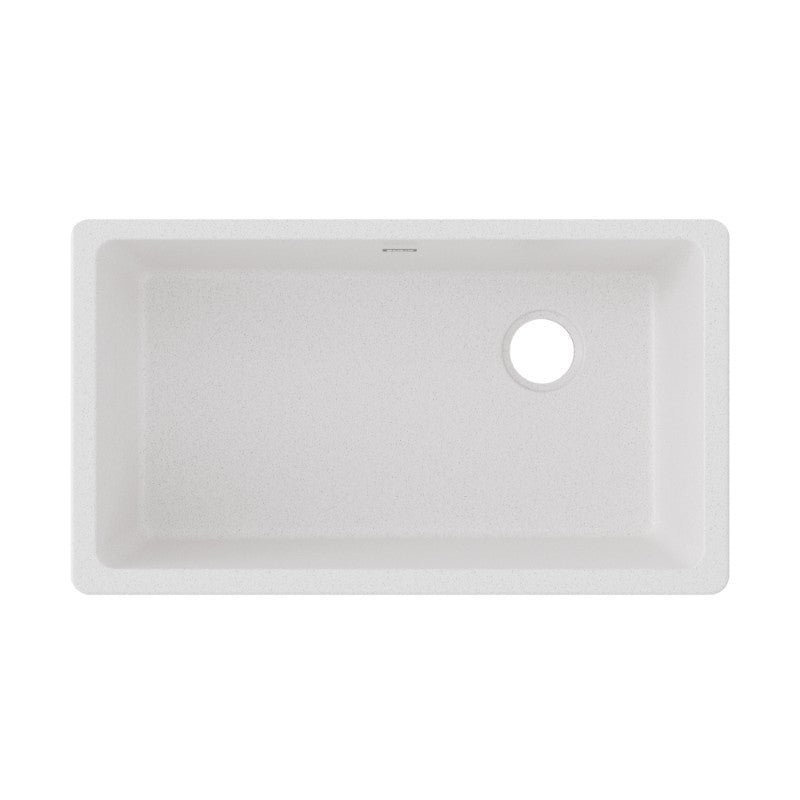 Quartz Classic 18.75' x 33' x 9.5' Quartz Single-Basin Undermount Kitchen Sink in White