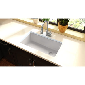 Quartz Classic 18.75' x 33' x 9.5' Quartz Single-Basin Undermount Kitchen Sink in White