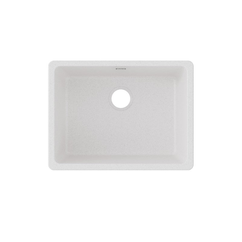 Quartz Classic 18.5' x 24.63' x 9.5' Quartz Single-Basin Undermount Kitchen Sink in White