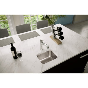 Lustertone Classic 11.75' x 14.5' x 7' Stainless Steel Single-Basin Undermount Bar Sink