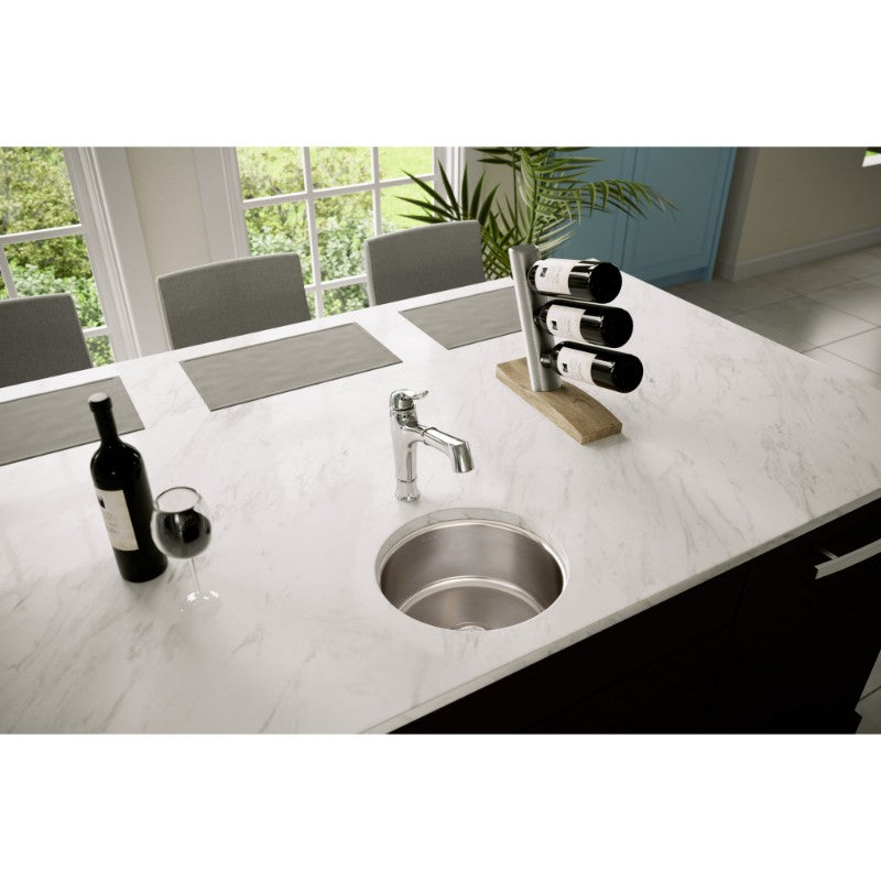 Lustertone Classic 14.38' x 14.38' x 6' Stainless Steel Single-Basin Undermount Kitchen Sink