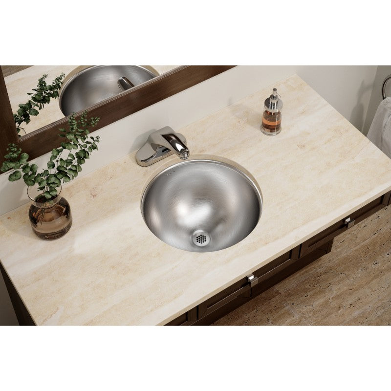 Asana 14.38' x 14.38' x 6' Stainless Steel Undermount Bathroom Sink with Overflow