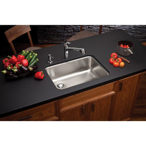 Lustertone Classic 19.25' x 25.5' x 8' Stainless Steel Single-Basin Undermount Kitchen Sink -Left Drain