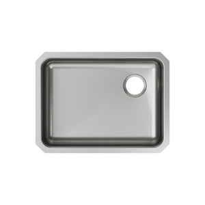 Lustertone Classic 19.25' x 25.5' x 8' Stainless Steel Single-Basin Undermount Kitchen Sink - Right Drain