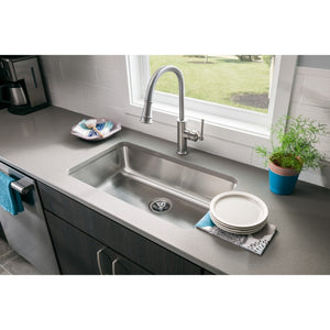 Lustertone Classic 18.5' x 30.5' x 7.5' Stainless Steel Single-Basin Undermount Kitchen Sink