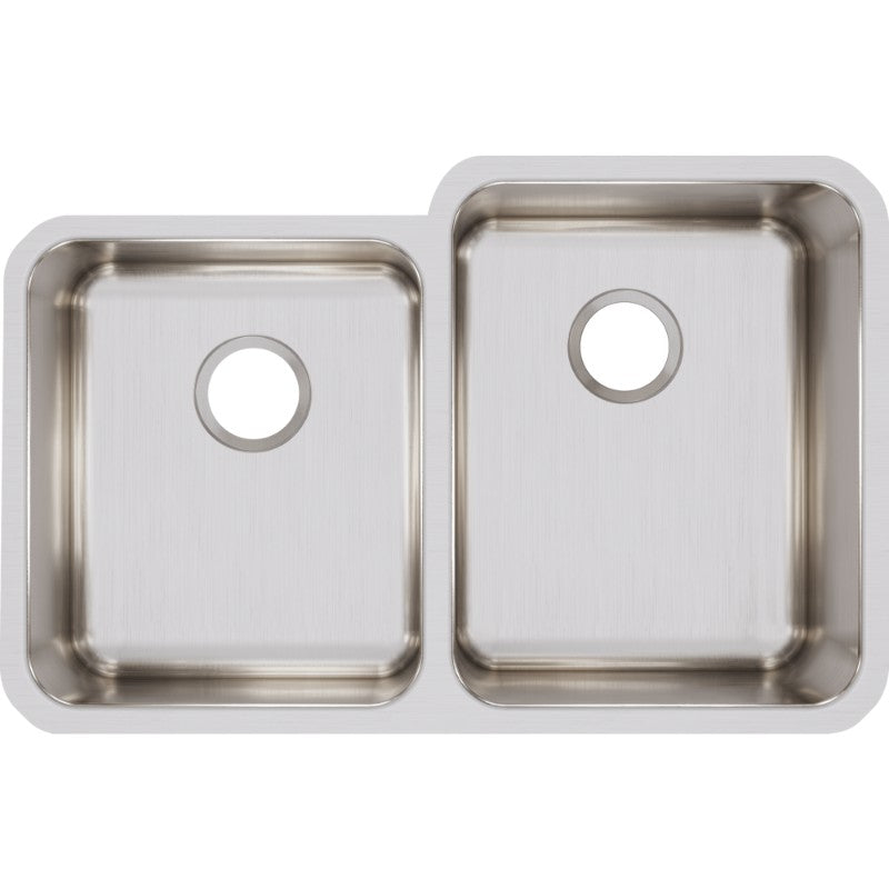 Lustertone Classic 20.5' x 31.25' x 9.88' Stainless Steel 40/60 Double-Basin Undermount Kitchen Sink