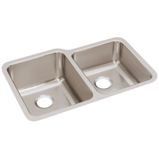 Lustertone Classic 20.5" x 31.25" x 9.88" Stainless Steel 60/40 Double-Basin Undermount Kitchen Sink