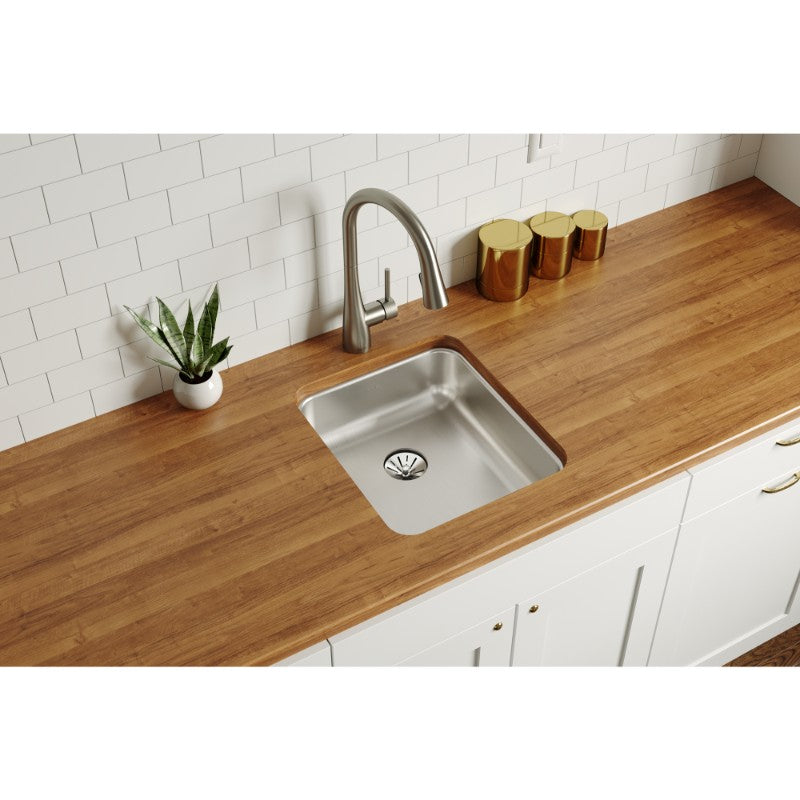 Lustertone Classic 18.5' x 16' x 6.88' Stainless Steel Single-Basin Undermount Kitchen Sink