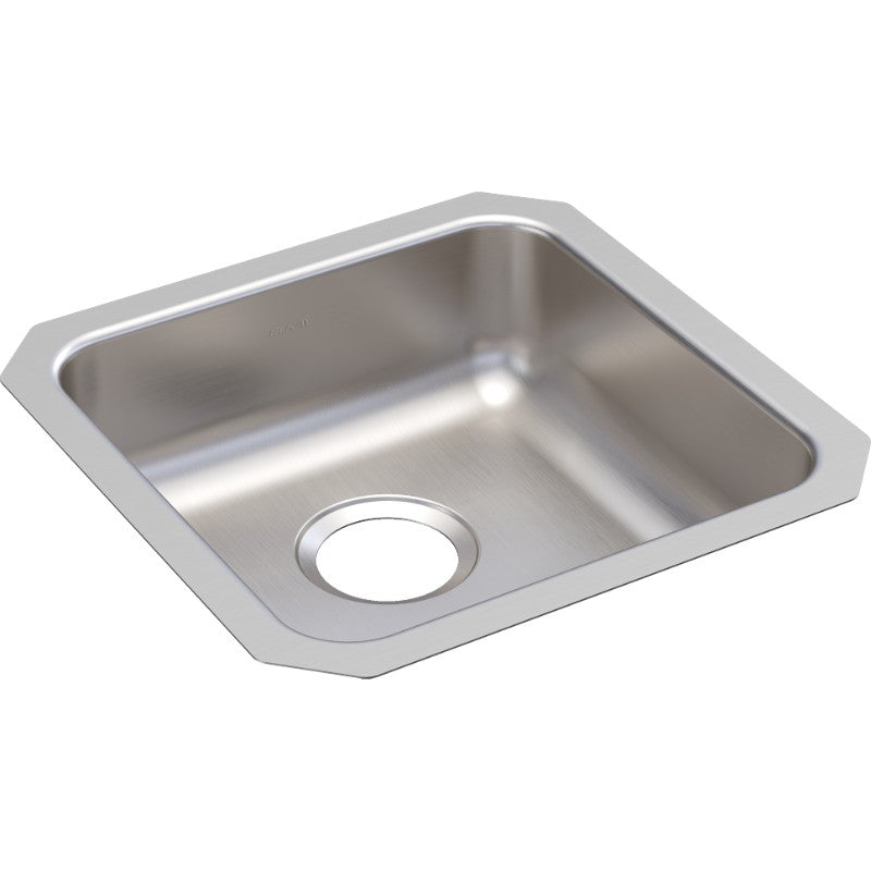 Lustertone Classic 16.5' x 16.5' x 5.38' Stainless Steel Single-Basin Undermount Kitchen Sink