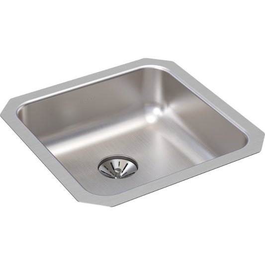 Lustertone Classic 16.5" x 16.5" x 6.88" Stainless Steel Single-Basin Undermount Kitchen Sink