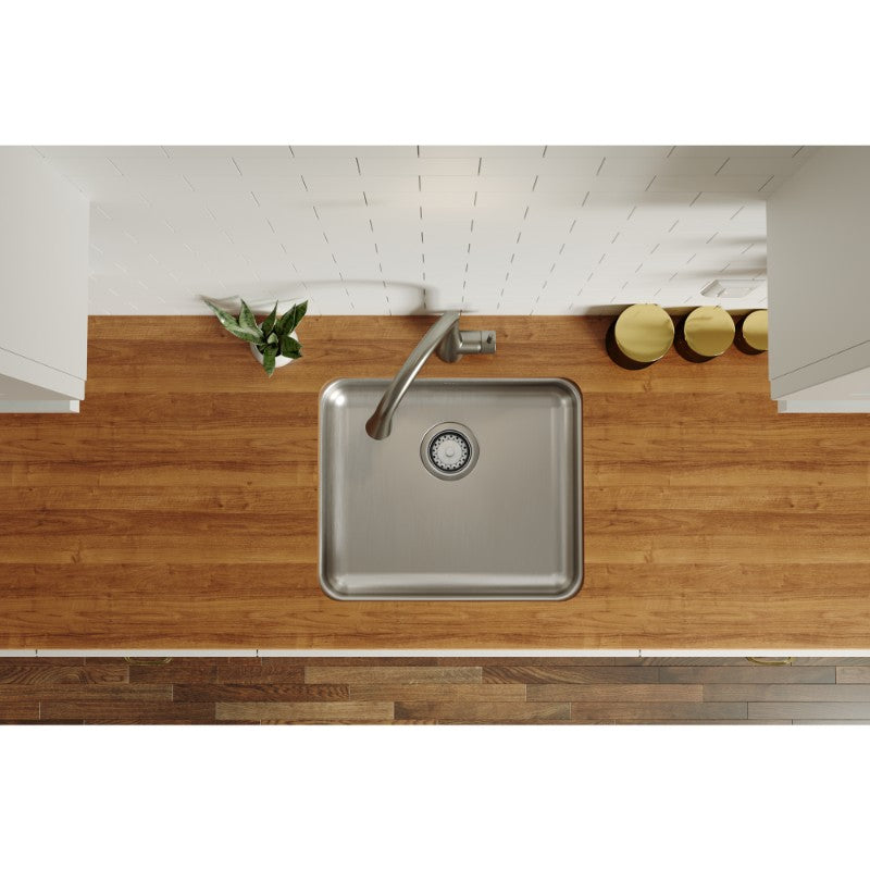 Lustertone Classic 18.5' x 21.5' x 4.38' Stainless Steel Single-Basin Undermount Kitchen Sink
