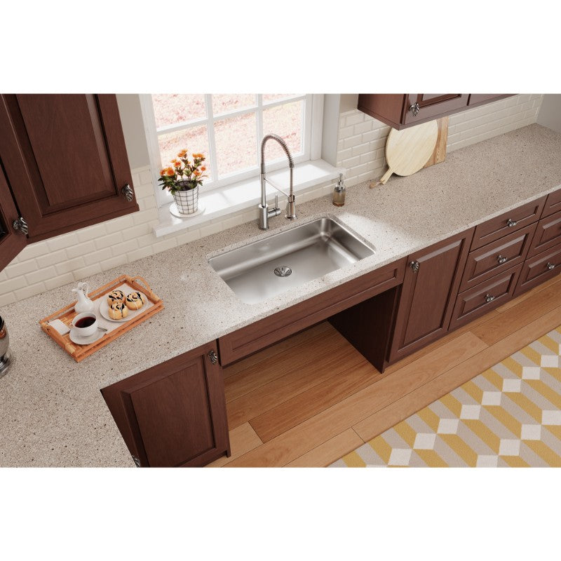Lustertone Classic 18.25' x 30.5' x 6.88' Stainless Steel Single-Basin Undermount Kitchen Sink