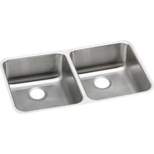 Lustertone Classic 18.5' x 30.75' x 4.38' Stainless Steel Double-Basin Undermount Kitchen Sink