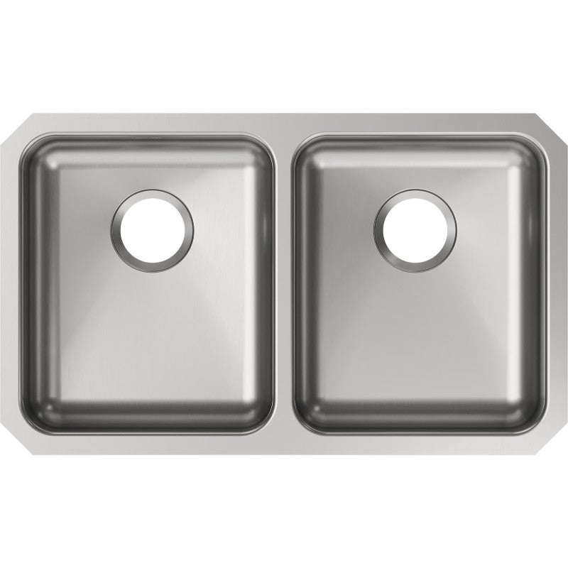 Lustertone Classic 18.5' x 30.75' x 5.38' Stainless Steel Double-Basin Undermount Kitchen Sink