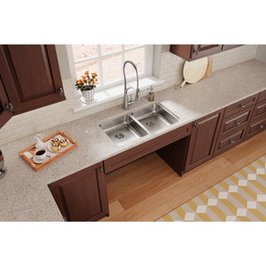 Lustertone Classic 18.5' x 30.75' x 5.38' Stainless Steel Double-Basin Undermount Kitchen Sink