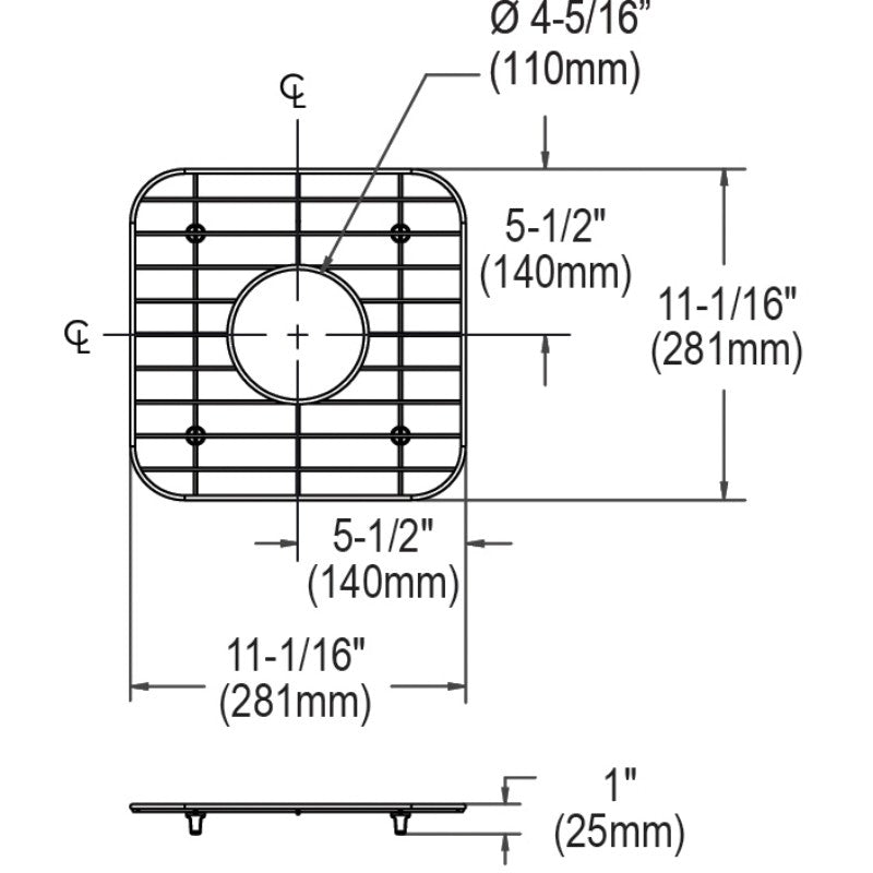 Dayton Sink Grid (11.06' x 11.06' x 1')