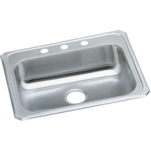 Celebrity 21.25' x 25' x 5.38' Stainless Steel Single-Basin Drop-In Kitchen Sink - 1 Faucet Hole