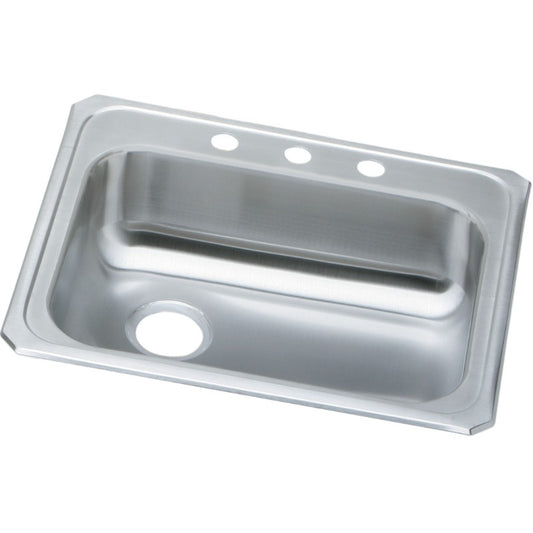 Celebrity 21.25" x 25" x 5.38" Stainless Steel Single-Basin Drop-In Kitchen Sink - Left Drain