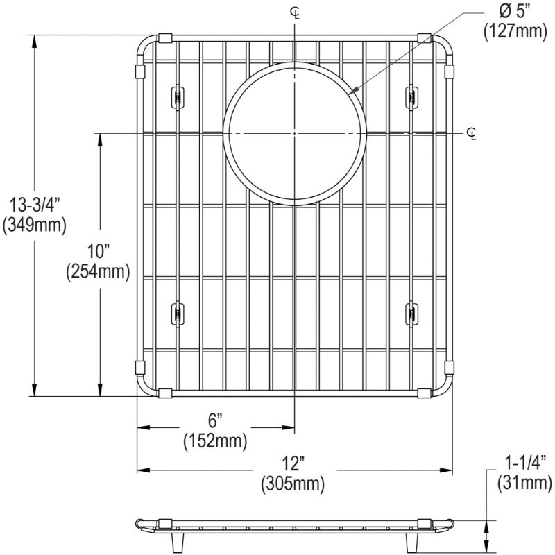 Sink Grid (13.75' x 12' x 1.25')