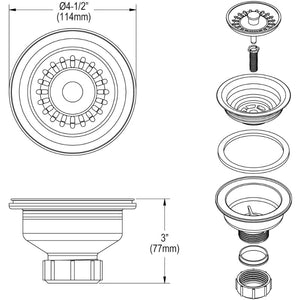 Drain Fitting in Bisque (4.5' x 4.5' x 3')